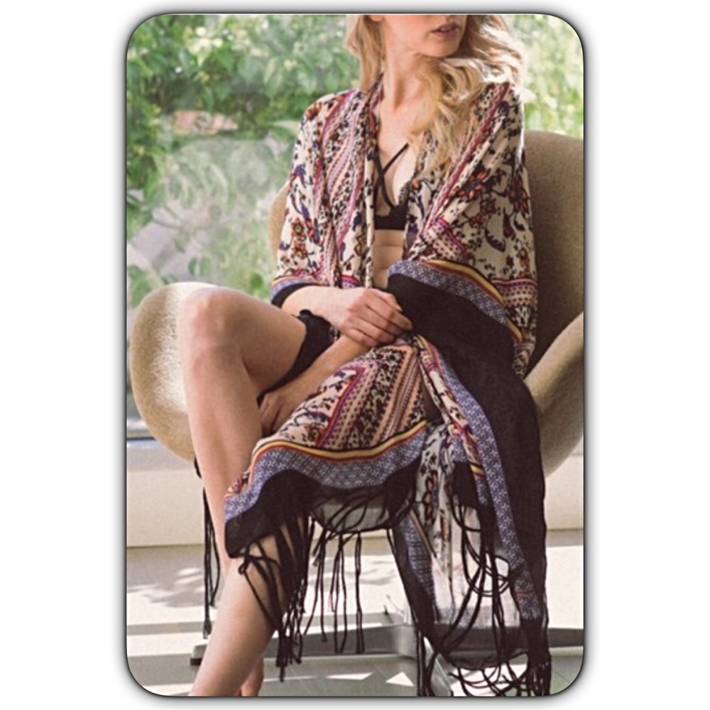 Chic Multicolor Boho Swim Coverup - Picture 5 of 7